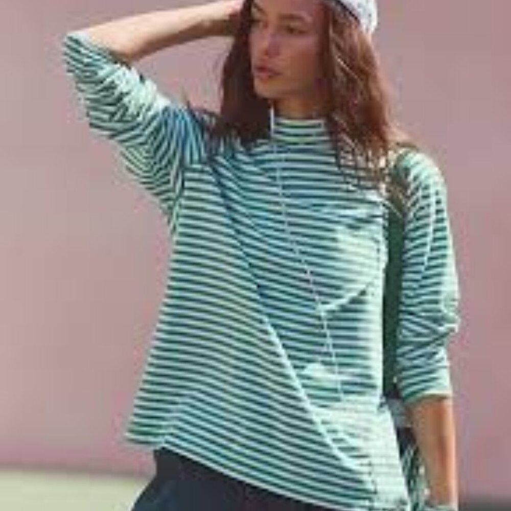 NWT: Free People Movement  Restoration Yarn Dye Stripe Layer